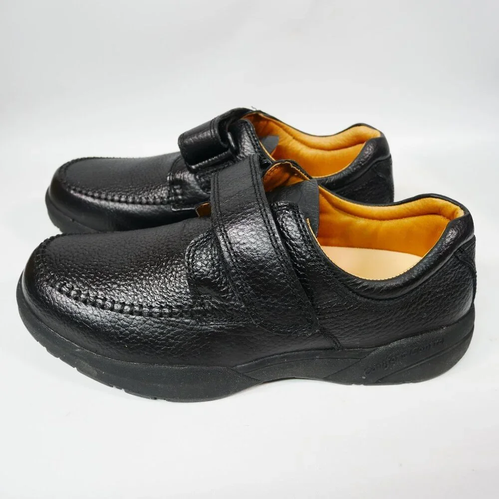 Mens Dr Comfort Scott #9210 Diabetic Casual Leather Black Shoes Size 10xw - Picture 3 of 7